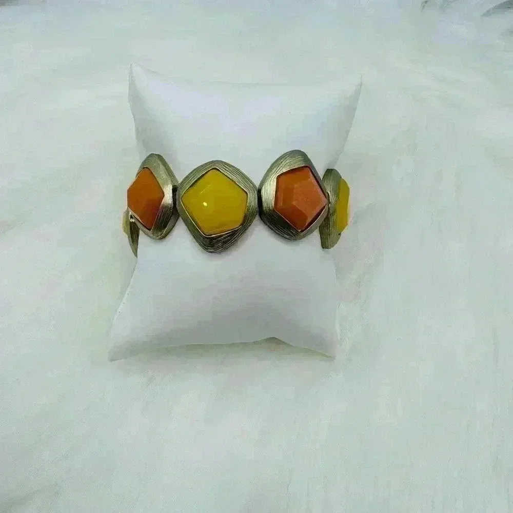 Orange Tones chunky Statement Bracelet 203